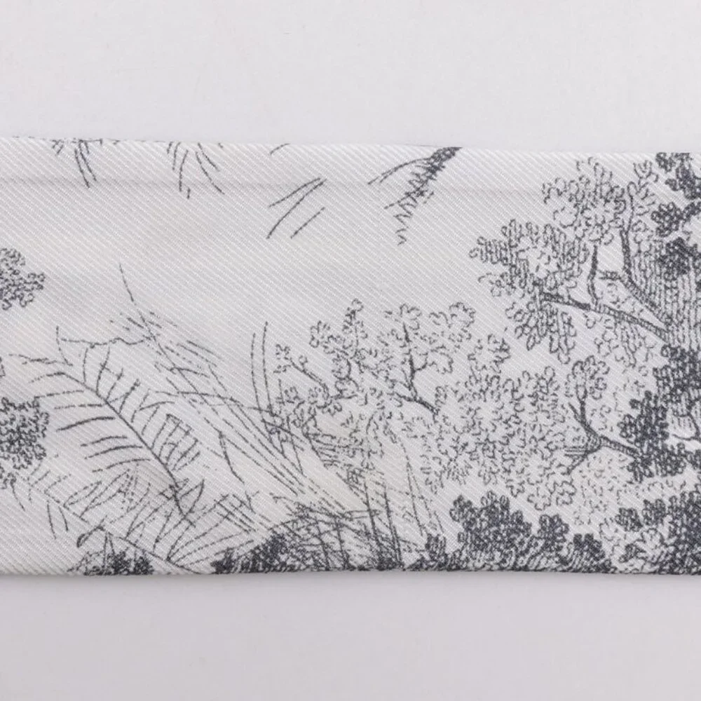 Christian Dior Mitzah Toile de Jouy Sauvage Ribbon Scarf 15 Jou106 I602